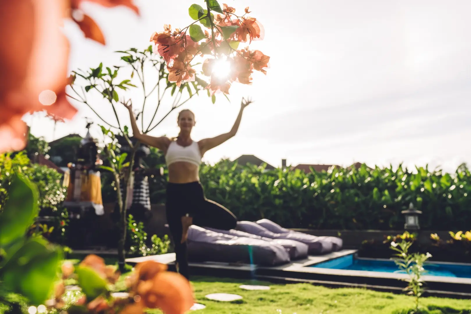 Image of woman excercising in San Francisco overcoming chronic health  issues.