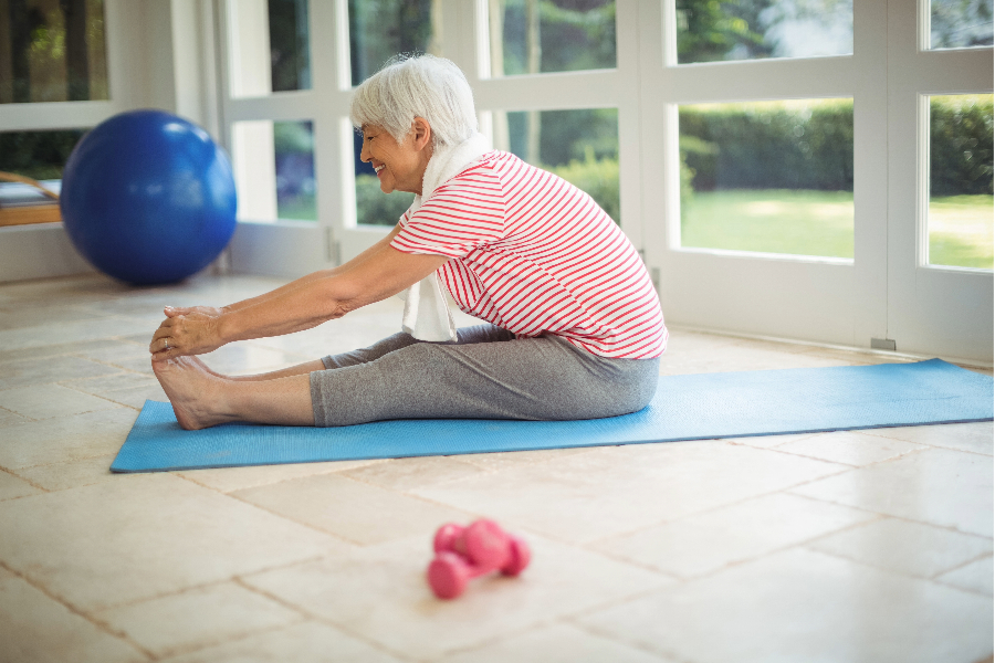 seated stretches are great.